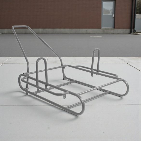 Kétkerekű kocsi keret, Transport, szürke, 240 kg teherbírás, kerekek nélkül, fém, könnyű és tartós, stabil felépítés