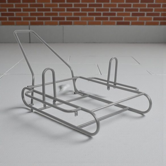 Kétkerekű kocsi keret, Transport, szürke, 240 kg teherbírás, kerekek nélkül, fém, könnyű és tartós, stabil felépítés