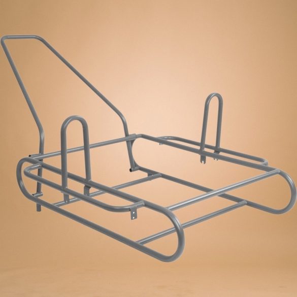 Kétkerekű kocsi keret, Transport, szürke, 240 kg teherbírás, kerekek nélkül, fém, könnyű és tartós, stabil felépítés