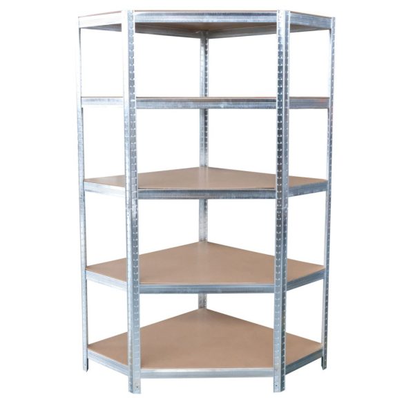 Strend Pro 5 polcos fém/MDF sarok műhelypolc - 180x90x40cm