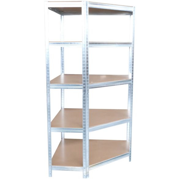 Strend Pro 5 polcos fém/MDF sarok műhelypolc - 180x90x40cm