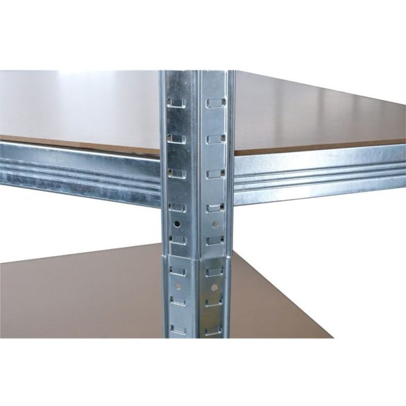 Strend Pro 5 polcos fém/MDF sarok műhelypolc, 180 x 90 x 40 cm, teherbírás: 150 kg/polc