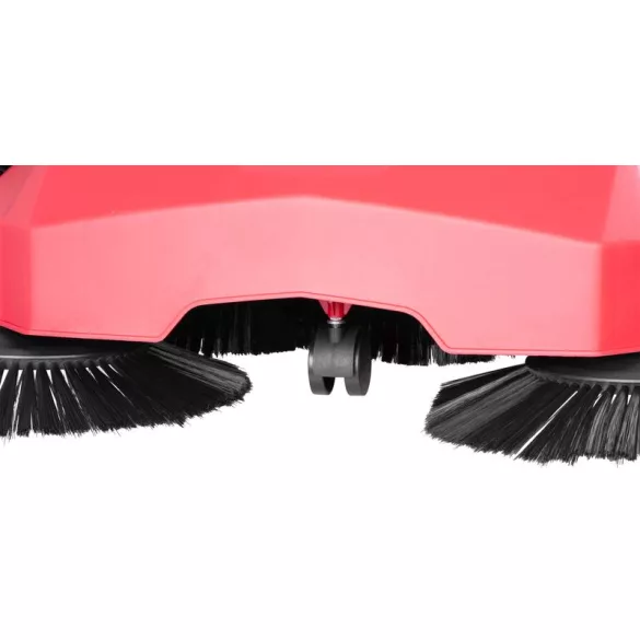 Seprőgép, Worcraft HPS-650, piros/fekete, 22 l, 65 cm munkaszélesség, mechanikus, állítható fogantyú, kültéri felületekre