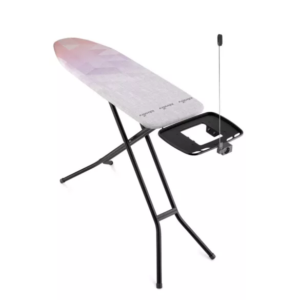 Vileda Diamond M Plus vasalódeszka, 120 × 38 cm, lila, titánbevonatos huzattal, XL vasalótartóval, állítható magassággal
