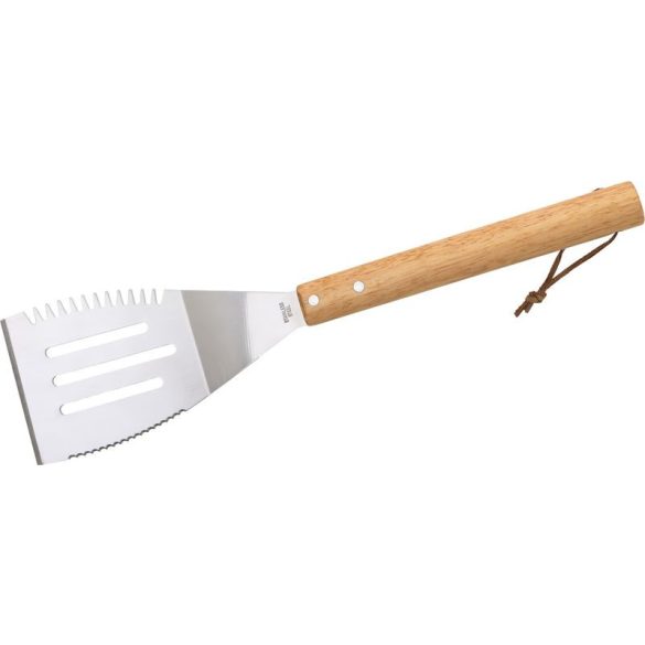 Strend Pro Grill rozsdamentes acél fordítólapát fa nyéllel - 41 cm