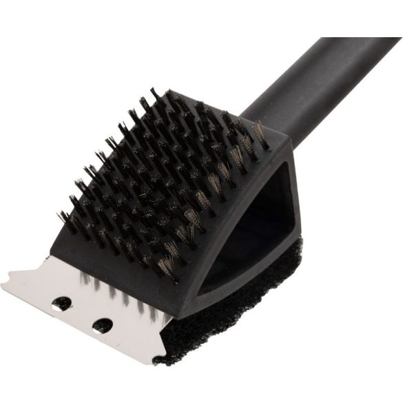 Strend Pro Grill 3 az 1-ben kefe kaparóval és drótkefével - 8x6x37 cm