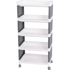MagicHome Rolly 5 polcos műanyag tároló - 49x29x97cm