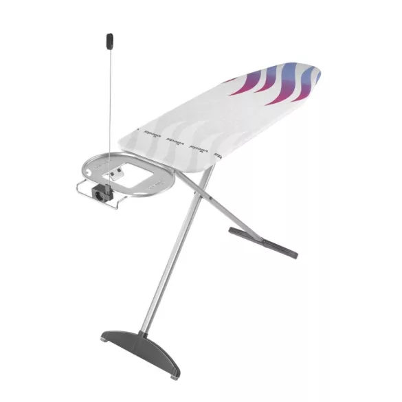 Vileda Total Reflect Plus vasalódeszka, 130 × 44 cm, fehér-szürke, hő- és gőzvisszaverő huzattal, kétrétegű kialakítással, univerzális méretben