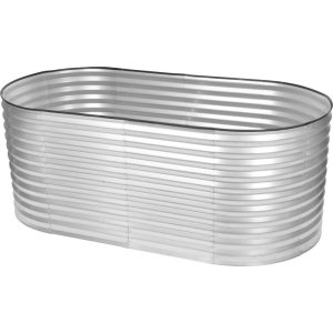 Magaságyás, Strend Pro Garden, 100 x 200 x 78 cm, horganyzott acél, időjárás- és korrózióálló, nyitott aljú, 4 erősítő rúddal