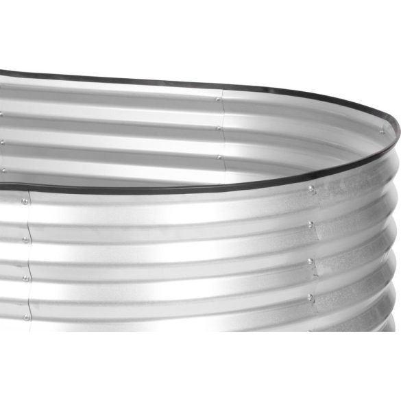 Magaságyás, Strend Pro Garden, 100 x 200 x 78 cm, horganyzott acél, időjárás- és korrózióálló, nyitott aljú, 4 erősítő rúddal