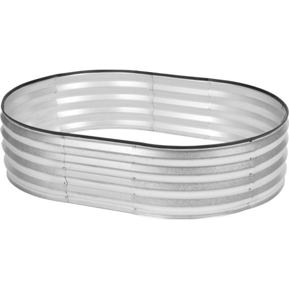 Magaságyás, Strend Pro Garden, 90 x 120 x 30 cm, horganyzott acél, korrózióálló, időjárásálló, nyitott aljú, széleken gumicsíkkal