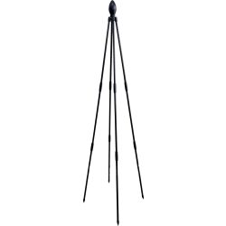   Növénytámasz, Strend Pro Garden, fekete, 135 cm, 4 lábú, PE bevonatú fém, időjárásálló, kúszónövényekhez, 2 db