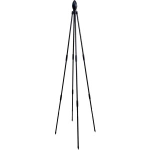 Növénytámasz, Strend Pro Garden, fekete, 135 cm, 4 lábú, PE bevonatú fém, időjárásálló, kúszónövényekhez, 2 db