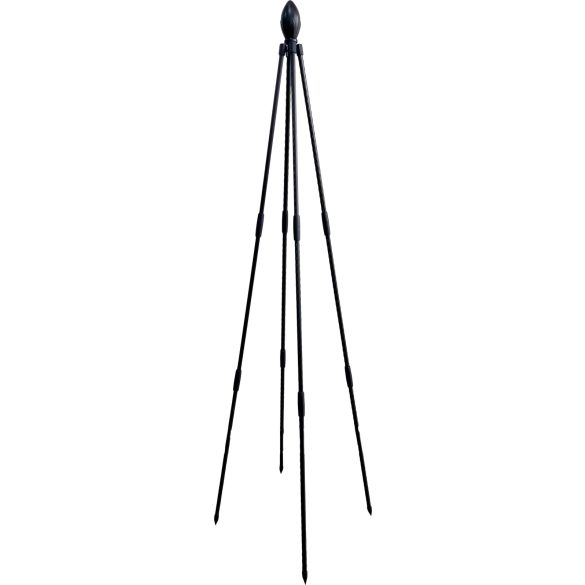 Növénytámasz, Strend Pro Garden, fekete, 175 cm, 4 lábú, PE bevonatú fém, időjárásálló, kúszónövényekhez, 2 db