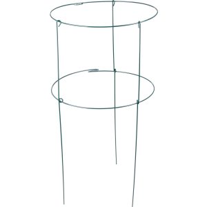 Növénytámasz, Strend Pro Garden, sötétzöld, 40 x 76 cm, kör alakú, porszórt acél, virágokhoz és kúszónövényekhez