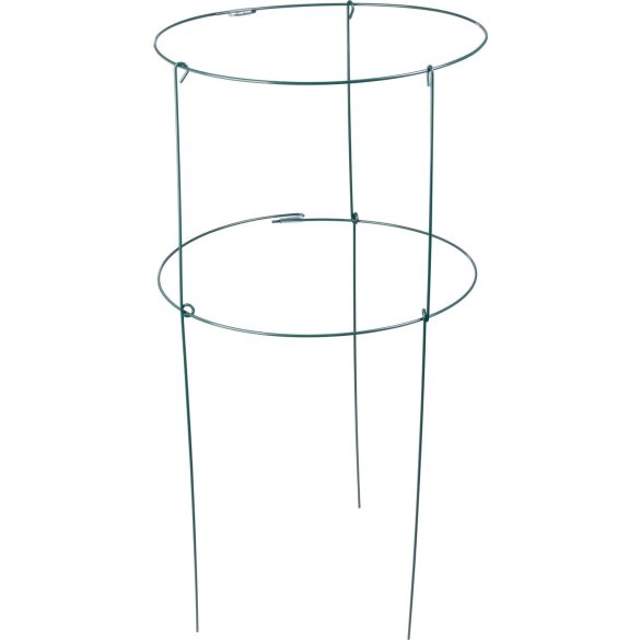 Növénytámasz, Strend Pro Garden, sötétzöld, 40 x 76 cm, kör alakú, porszórt acél, virágokhoz és kúszónövényekhez