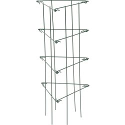   Növénytámasz, Strend Pro Garden, sötétzöld, 26 x 61 cm, rácsos, porszórt acél, virágokhoz és kúszónövényekhez, beltéri és kültéri használatra
