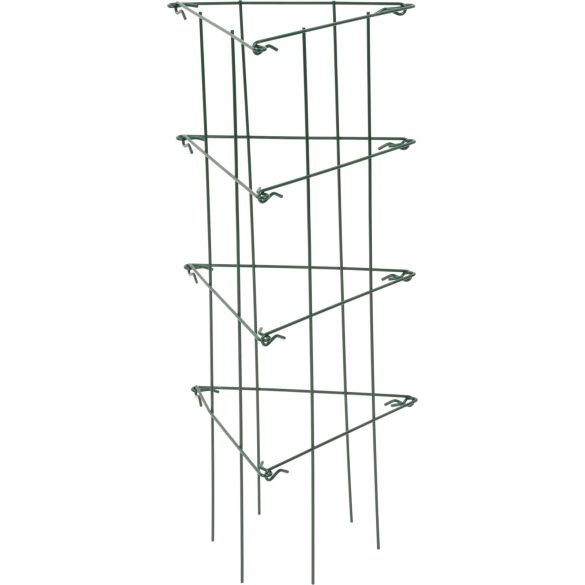 Növénytámasz, Strend Pro Garden, sötétzöld, 26 x 61 cm, rácsos, porszórt acél, virágokhoz és kúszónövényekhez, beltéri és kültéri használatra