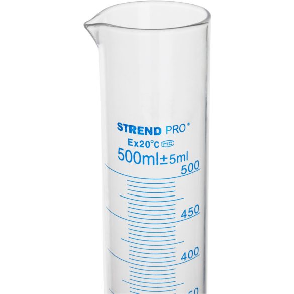 Mérőhenger, Strend Pro Garden, 500 ml, üveg, 5 ml beosztással, folyadékméréshez