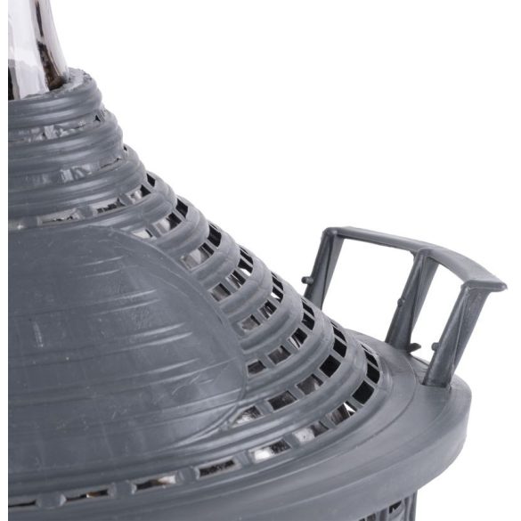 Demizson, Strend Pro Garden Cada Inco, 5 l, szürke, üveg, 40 mm nyakátmérő, műanyag védőburkolat, két fogantyú, borhoz és pálinkához