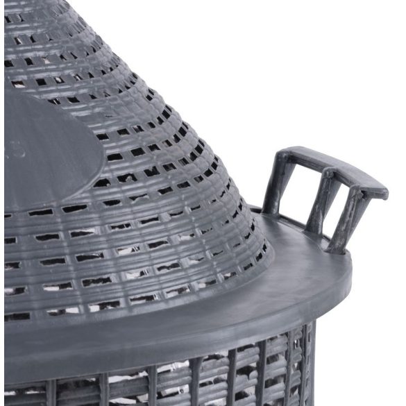 Demizson, Strend Pro Garden Cada Inco, 25 l, szürke, üveg, 55 mm nyakátmérő, műanyag védőburkolat, két fogantyú, borhoz és pálinkához