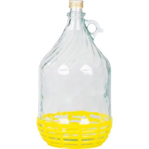 Demizson, Strend Pro Garden Stella, 5 l, átlátszó, üveg, egy fogantyú, kupak, borhoz, szörphöz, pálinkához