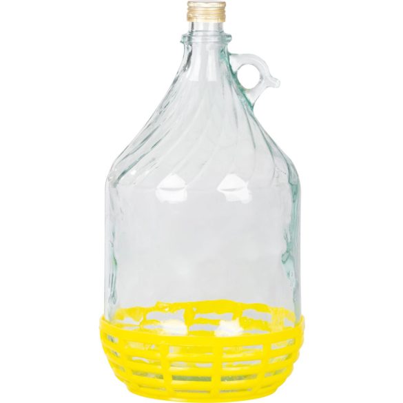 Demizson, Strend Pro Garden Stella, 5 l, átlátszó, üveg, egy fogantyú, kupak, borhoz, szörphöz, pálinkához