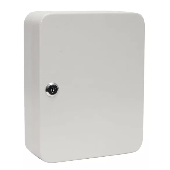 Kulcstartó doboz, Strend Pro KeyBox 314, krémszínű, 30 x 24 x 7,5 cm, 93 kampó, UV-álló festéssel bevont kivitel, falra rögzíthető