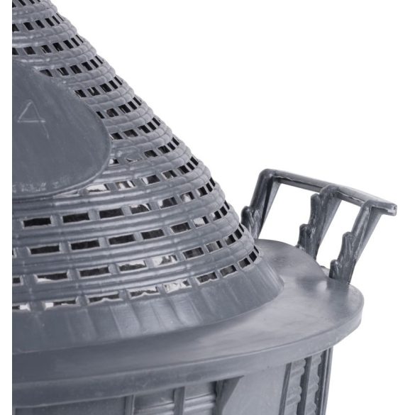 Demizson, Strend Pro Garden Cada Inco, 34 l, szürke, üveg, 55 mm nyakátmérő, műanyag védőburkolat, két fogantyú, borhoz és pálinkához