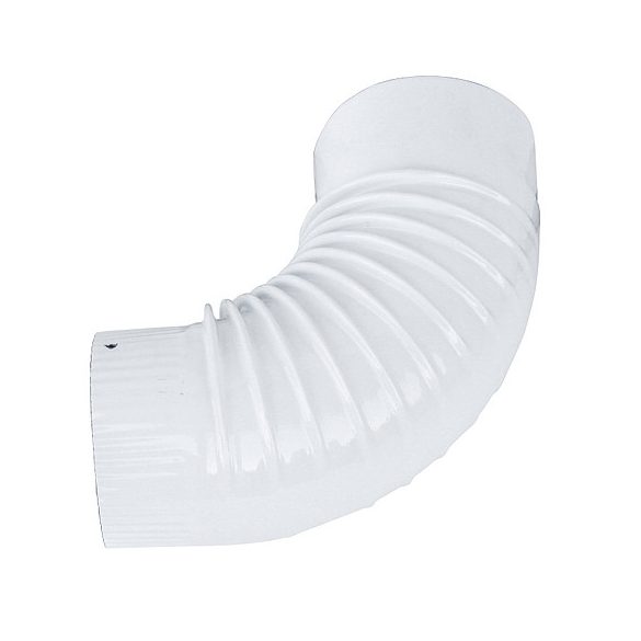 Zománcozott füstcső könyök, Strend Pro Smalt, fehér, 120 mm / 90°, kályhákhoz és kandallókhoz