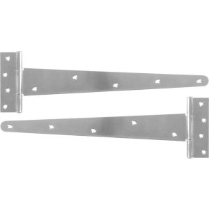 Ajtózsanér, Strend Pro T-Link, ezüst, 350 mm, cink, 2db, korrózióálló, kültéri használatra, ajtókhoz és kapukhoz