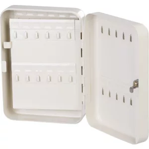 Kulcstartó doboz, Strend Pro KeyBox 214, krémszínű, 25 x 18 x 7,4 cm, 48 kampó, UV-álló festéssel bevont kivitel, falra rögzíthető