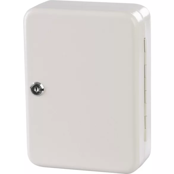 Kulcstartó doboz, Strend Pro KeyBox 214, krémszínű, 25 x 18 x 7,4 cm, 48 kampó, UV-álló festéssel bevont kivitel, falra rögzíthető