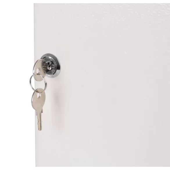 Kulcstartó doboz, Strend Pro KeyBox 214, krémszínű, 25 x 18 x 7,4 cm, 48 kampó, UV-álló festéssel bevont kivitel, falra rögzíthető