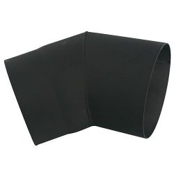   Füstcső könyök, V.A.P.K. HS 045/160/1,5, fekete, 160 mm / 45°, lemezvastagság: 1,5 mm