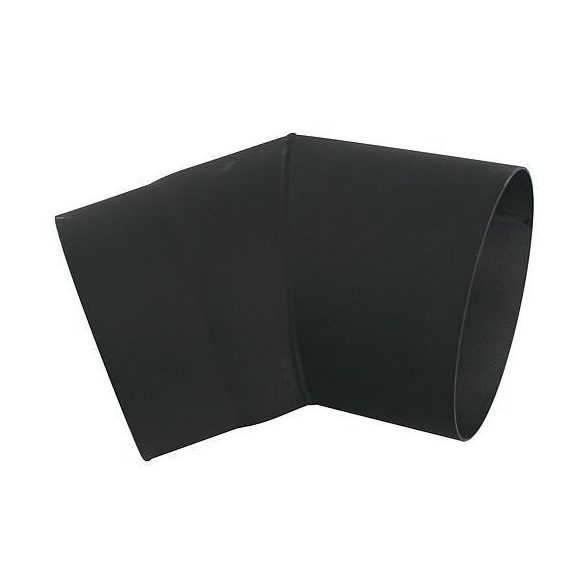 Füstcső könyök, V.A.P.K. HS 045/160/1,5, fekete, 160 mm / 45°, lemezvastagság: 1,5 mm