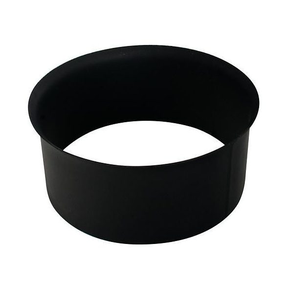 Füstcső csatlakozó, V.A.P.K. HS 150/1,5, fekete, 150 mm, DC01 acéllemez, lemezvastagság: 1,5 mm, téglakéményhez