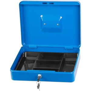 Pénzkazetta, Strend Pro CashBox, 30 × 23 × 7,5 cm, zárható, kompakt, otthonra és kis üzletekbe, biztonságos tárolás