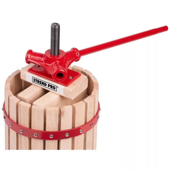 Gyümölcsprés, Strend Pro Garden Harvester FP06, 6 l, 56 x 27 cm, fa, csavarnyomásos, lépréseléshez