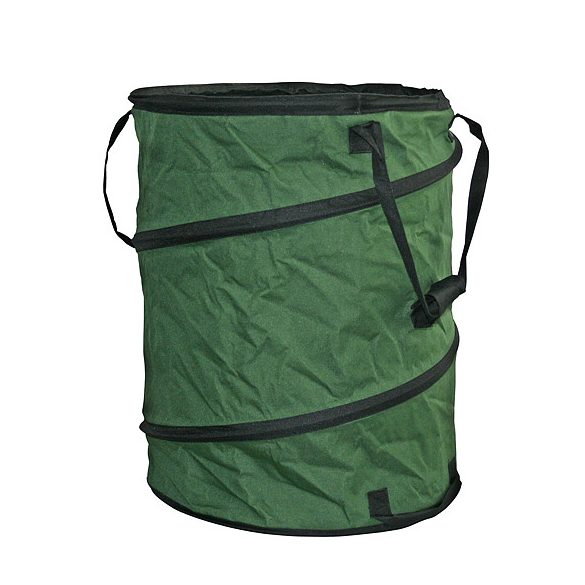 Kerti hulladékzsák, Strend Pro Garden B102, zöld, 60 l, összecsukható, levelekhez