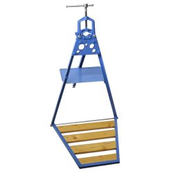   Állványos satupad, York Pioneer 03 Standard, 6–76 mm (1/4" - 3") befogási átmérő, acél test, acél pofák, fa fellépő, csövekhez