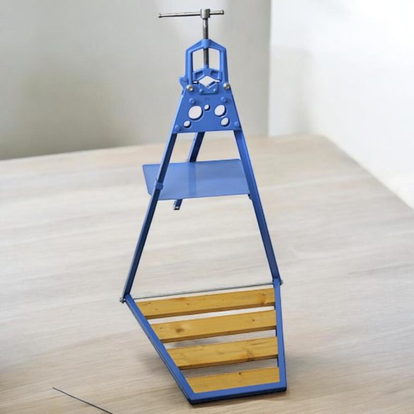 Állványos satupad, York Pioneer 03 Standard, 6–76 mm (1/4" - 3") befogási átmérő, acél test, acél pofák, fa fellépő, csövekhez