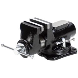   Asztali lakatos satu, Strend Pro, fekete, maximum 63 mm, lakatos kivitel, 360°-ban forgatható, orsós, asztalra szerelhető, üllővel