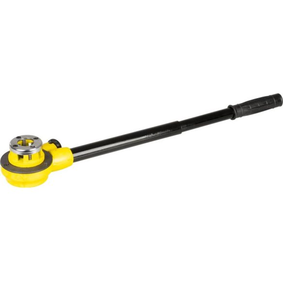 Kézi menetvágó készlet, Strend Pro PP3304.T062, sárga/fekete, 3 db (1/2", 3/4", 1") menetvágó fej, racsnis tokmány, hosszabbítókar