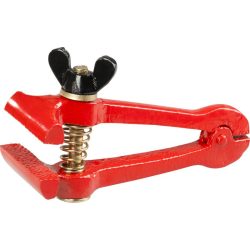   Kézi rugós szorító, Strend Pro Cork HV5315, piros, 150 mm, szárnyas anyával, öntöttvas test, acél rugó, ovális és szögletes részek befogásához