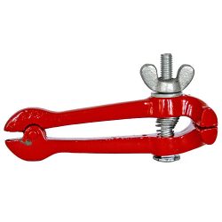   Kézi rugós szorító, Strend Pro Cork HV5312, piros, 125 mm, szárnyas anyával, öntöttvas test, acél rugó, ovális és szögletes részek befogásához