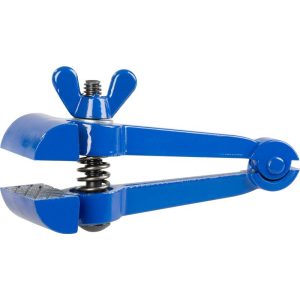 Kézi rugós szorító, Strend Pro Cork D0830, kék, 50 mm, szárnyas anyával, acél test, acél rugó, ovális és szögletes részek befogásához