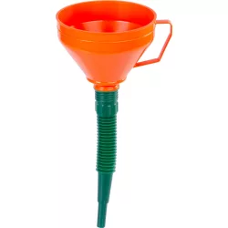   Üzemanyagkanna tölcsér, Strend Pro FFX160, narancssárga, flexibilis nyakkal, 160 mm