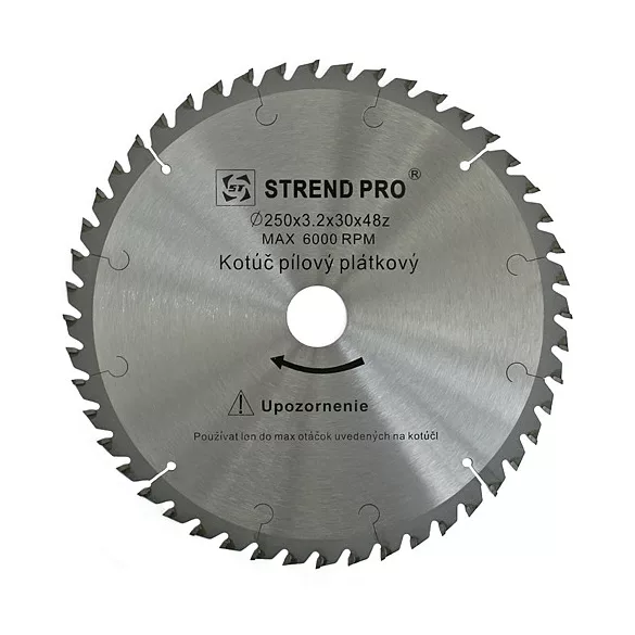 Körfűrészlap, Strend Pro SuperSaw NWP, 350 x 3,6 x 30 mm, 54 db SK fog, hangtompító és tágulási hornyokkal, puhafához, keményfához, OSB, MDF