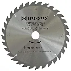   Körfűrészlap, Strend Pro SuperSaw NWG, 400 x 3,6 x 30 mm, 48 db SK fog, hangtompító és tágulási hornyokkal, puhafához, keményfához, OSB, MDF